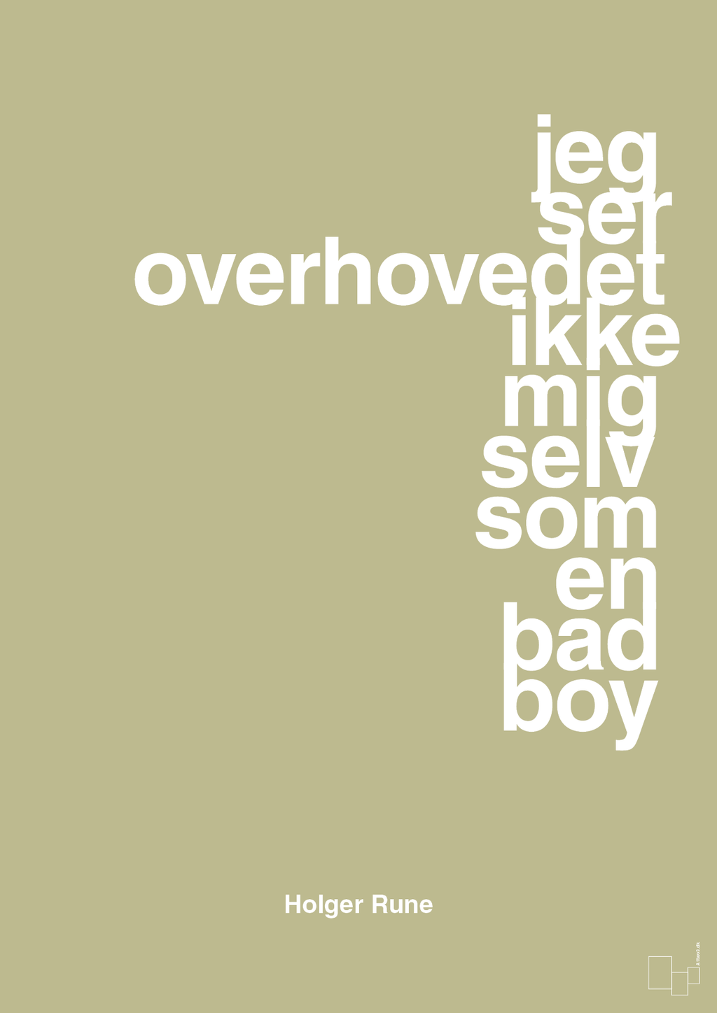 plakat: jeg ser overhovedet ikke mig selv som en bad boy - back to nature-Tennis-A1two3