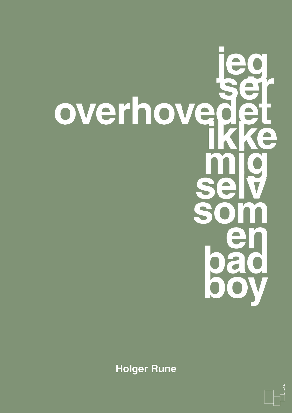 plakat: jeg ser overhovedet ikke mig selv som en bad boy - jade-Tennis-A1two3