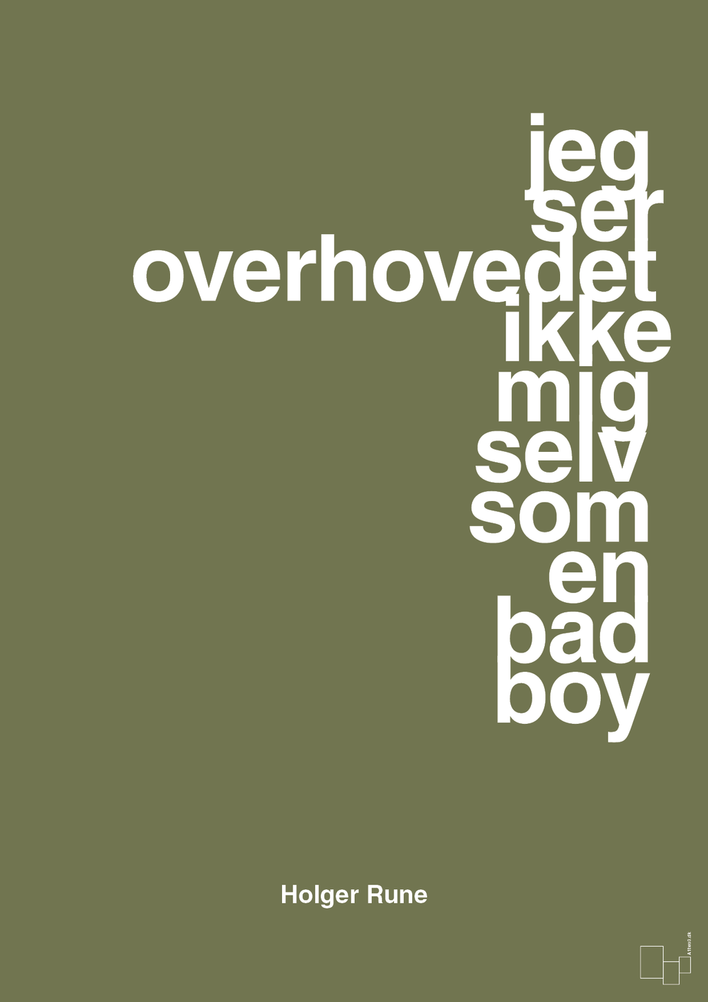 plakat: jeg ser overhovedet ikke mig selv som en bad boy - secret meadow-Tennis-A1two3