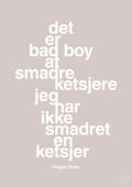 plakat: det er bad boy at smadre ketsjere og jeg har ikke smadret en ketsjer - broken beige-Tennis-A1two3