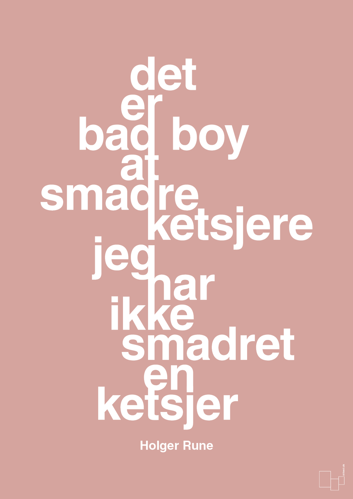 plakat: det er bad boy at smadre ketsjere og jeg har ikke smadret en ketsjer - bubble shell-Tennis-A1two3