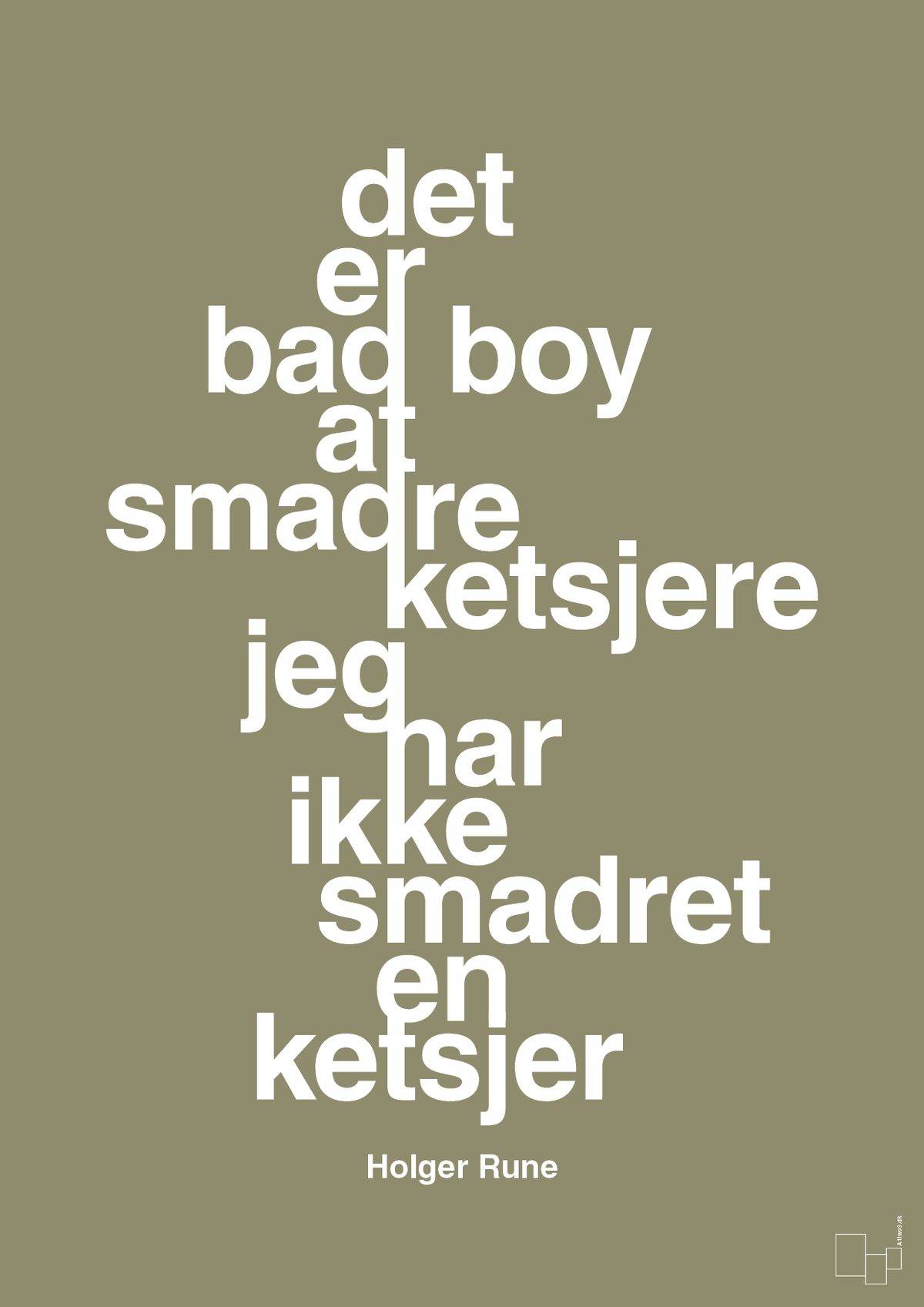 plakat: det er bad boy at smadre ketsjere og jeg har ikke smadret en ketsjer - misty forrest-Tennis-A1two3