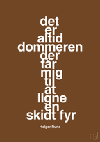 plakat: det er altid dommeren der får mig til at ligne en skidt fyr - dark brown-Tennis-A1two3
