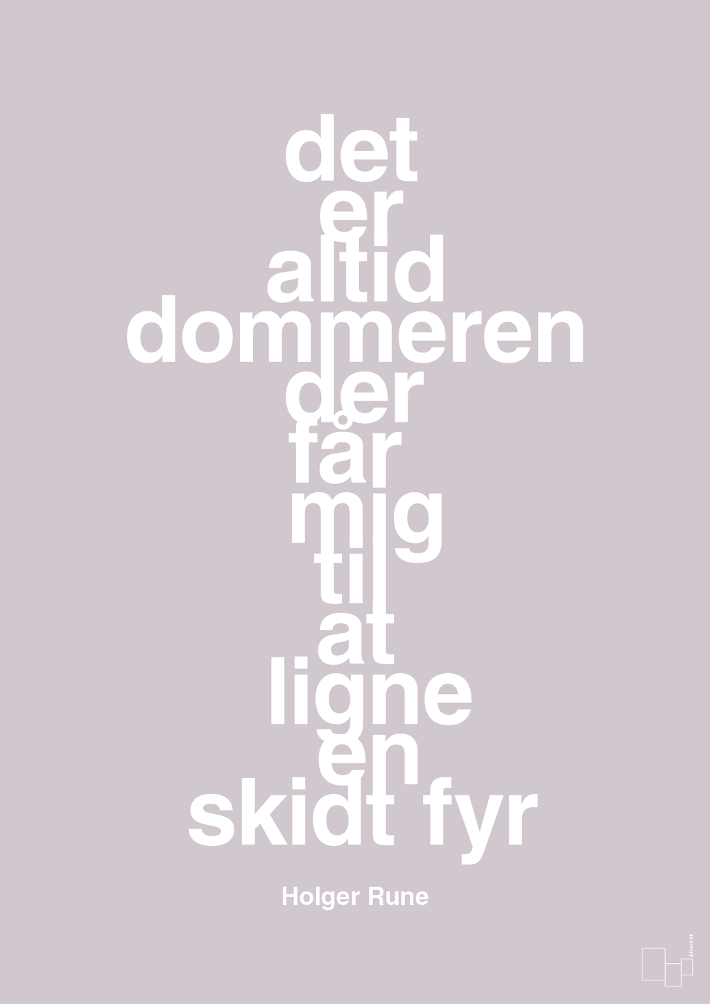 plakat: det er altid dommeren der får mig til at ligne en skidt fyr - dusty lilac-Tennis-A1two3