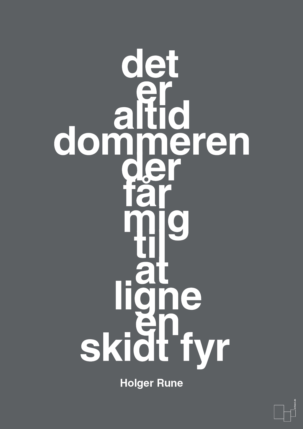 plakat: det er altid dommeren der får mig til at ligne en skidt fyr - graphic charcoal-Tennis-A1two3