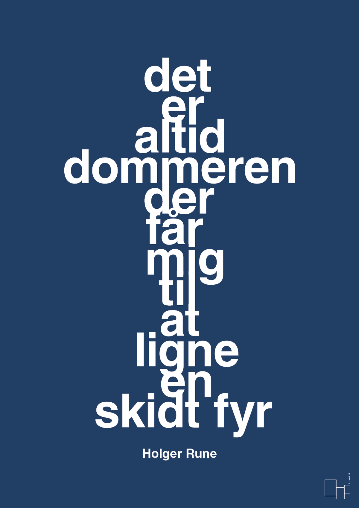 plakat: det er altid dommeren der får mig til at ligne en skidt fyr - lapis blue-Tennis-A1two3