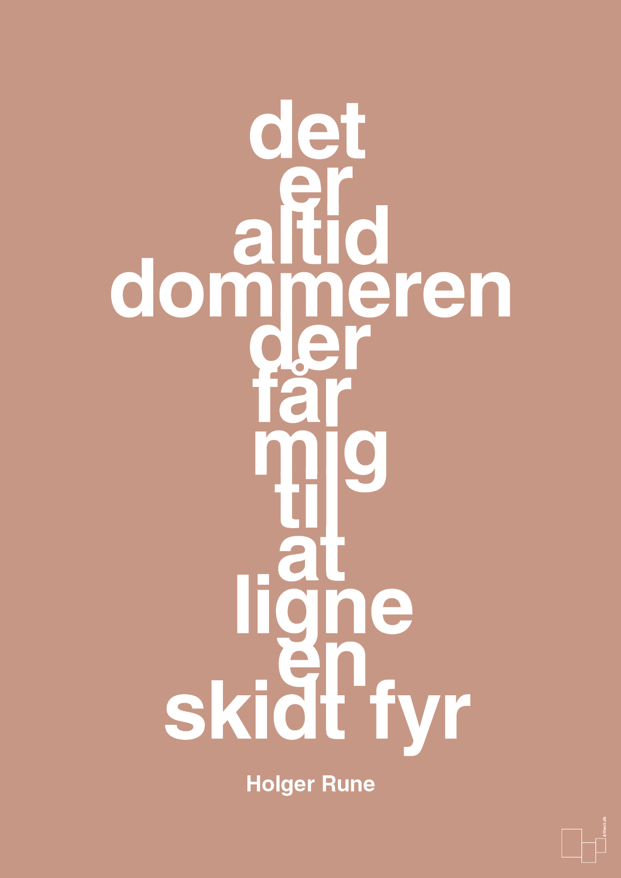 plakat: det er altid dommeren der får mig til at ligne en skidt fyr - powder-Tennis-A1two3