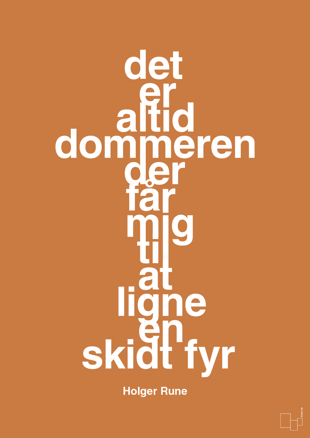 plakat: det er altid dommeren der får mig til at ligne en skidt fyr - rumba orange-Tennis-A1two3