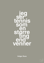 plakat: jeg ser tennis som en større ting end venner - battleship gray-Tennis-A1two3