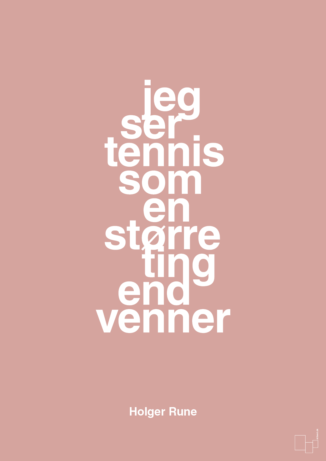 plakat: jeg ser tennis som en større ting end venner - bubble shell-Tennis-A1two3