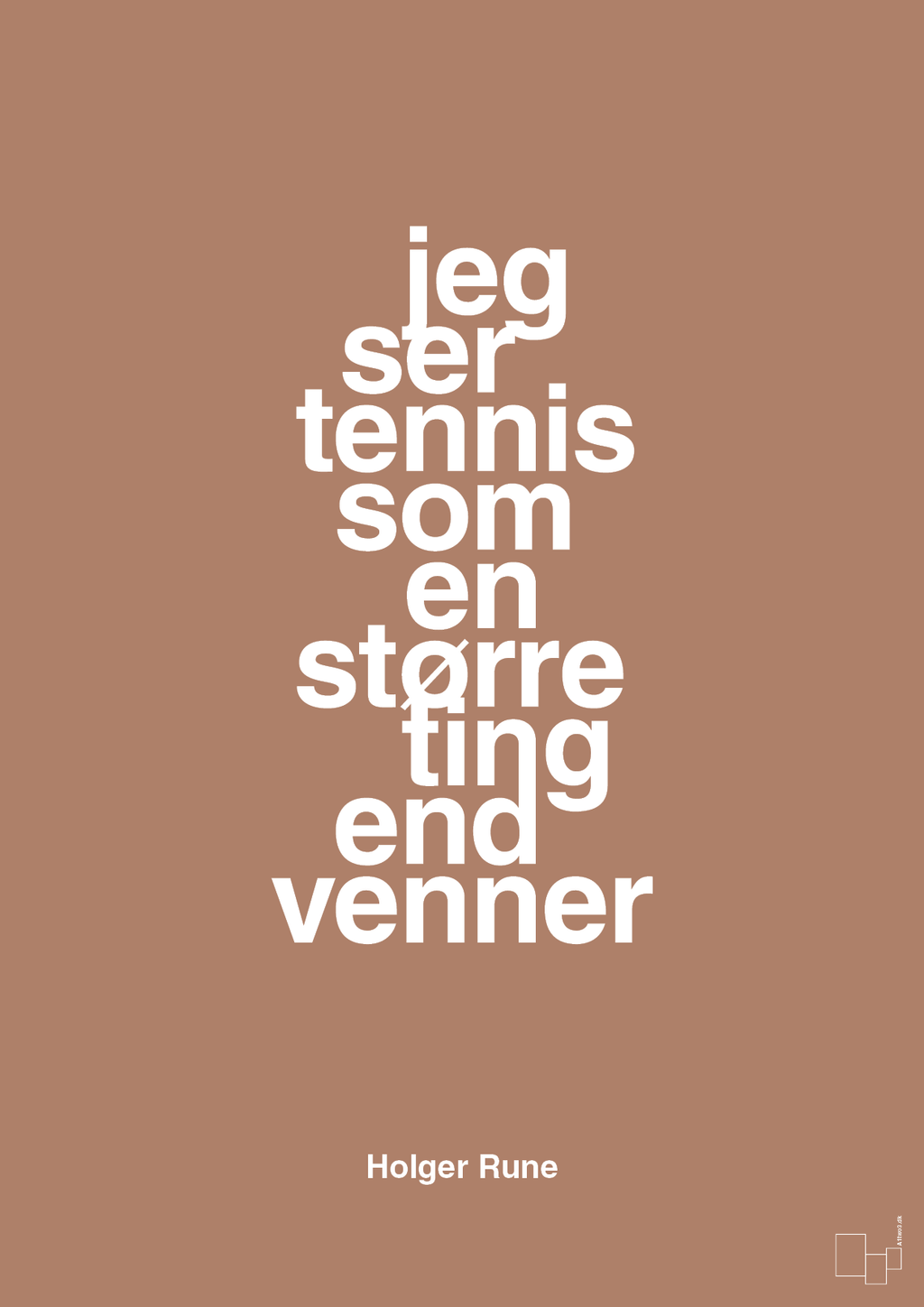 plakat: jeg ser tennis som en større ting end venner - cider spice-Tennis-A1two3