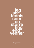 plakat: jeg ser tennis som en større ting end venner - cider spice-Tennis-A1two3