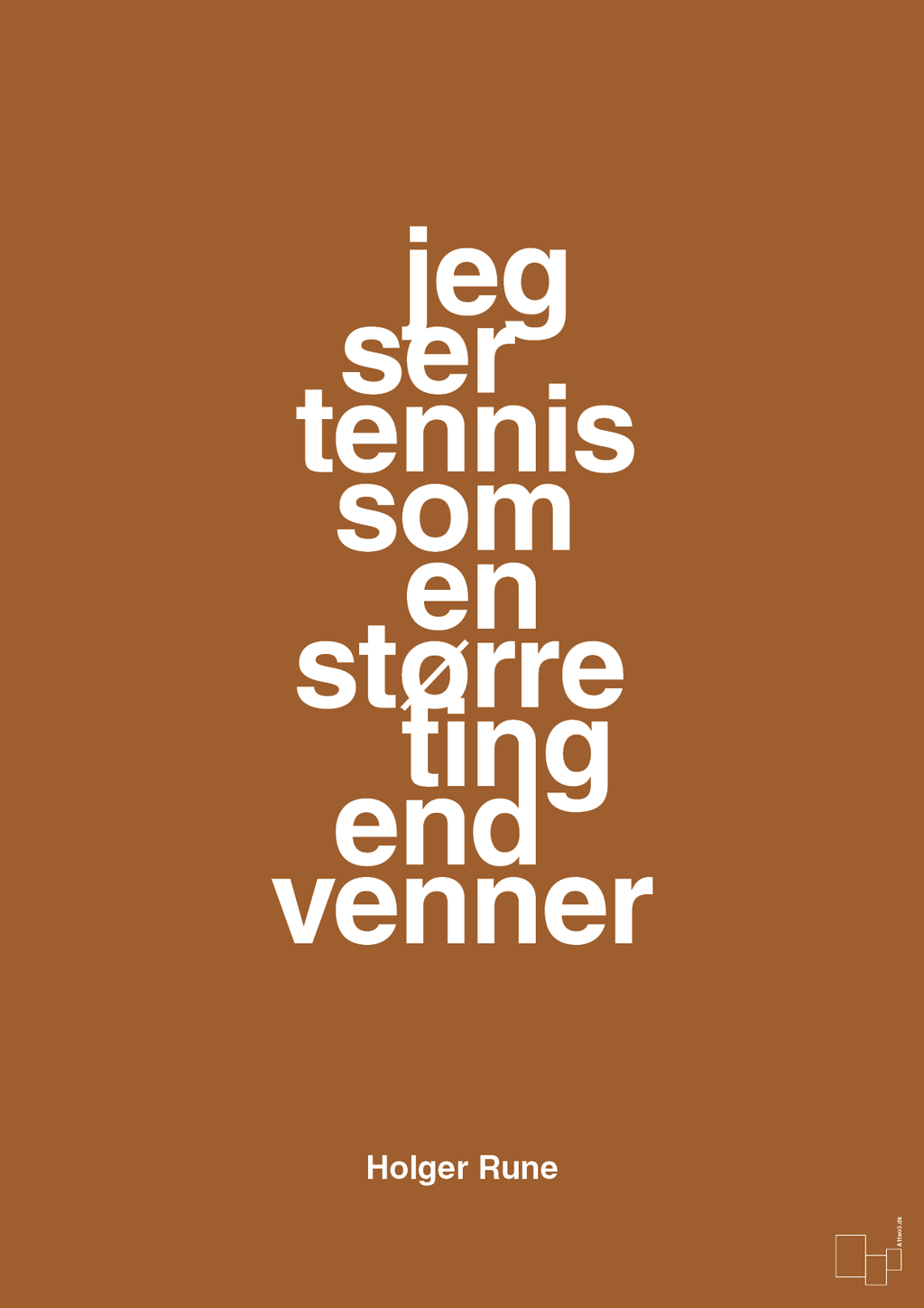 plakat: jeg ser tennis som en større ting end venner - cognac-Tennis-A1two3