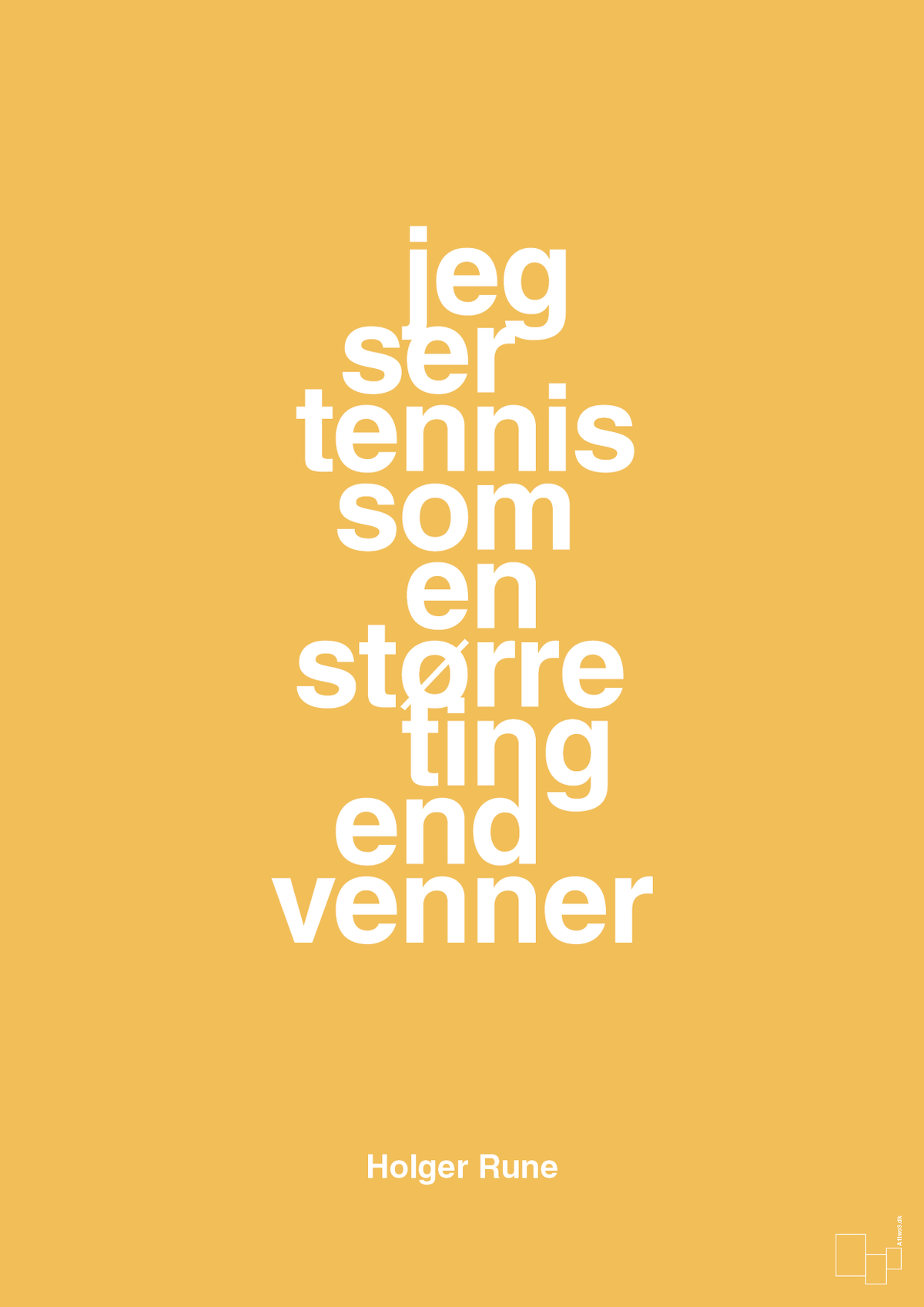 plakat: jeg ser tennis som en større ting end venner - honeycomb-Tennis-A1two3
