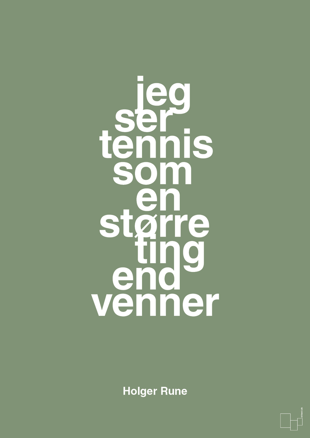 plakat: jeg ser tennis som en større ting end venner - jade-Tennis-A1two3