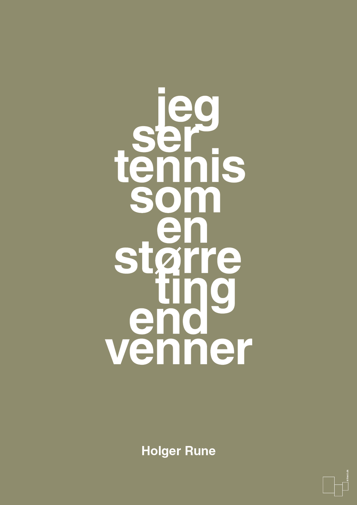 plakat: jeg ser tennis som en større ting end venner - misty forrest-Tennis-A1two3
