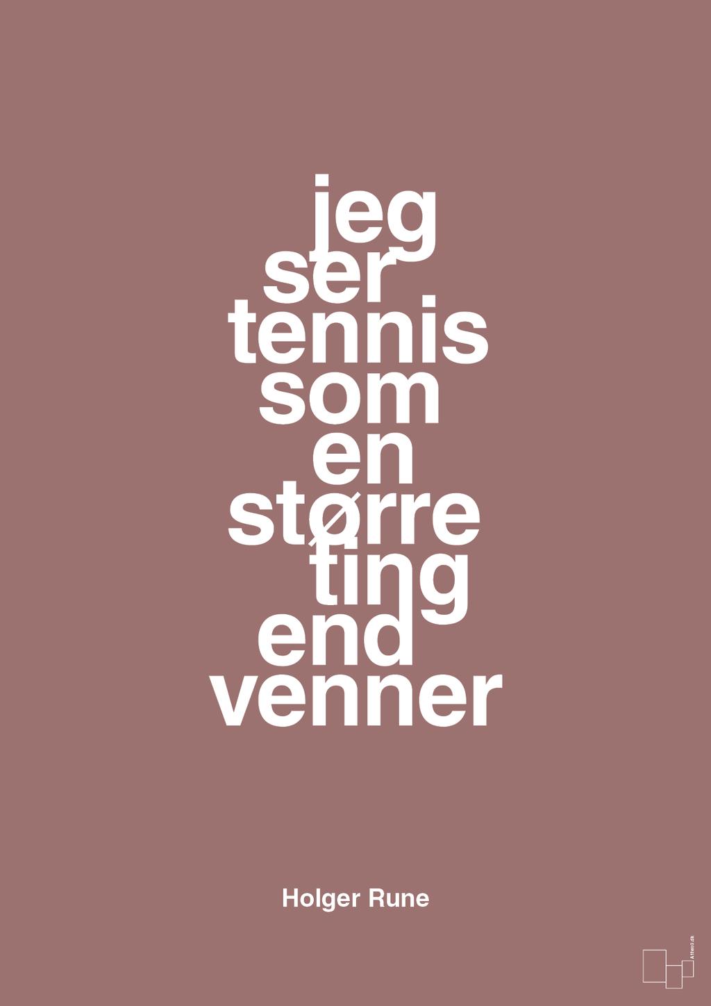 plakat: jeg ser tennis som en større ting end venner - plum-Tennis-A1two3