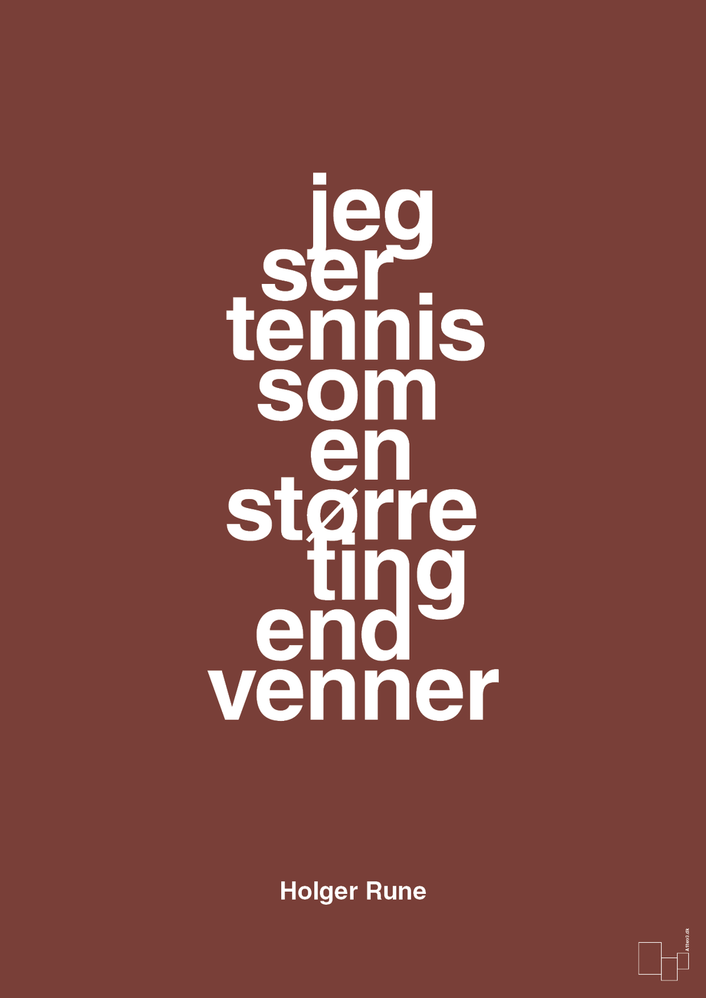 plakat: jeg ser tennis som en større ting end venner - red pepper-Tennis-A1two3