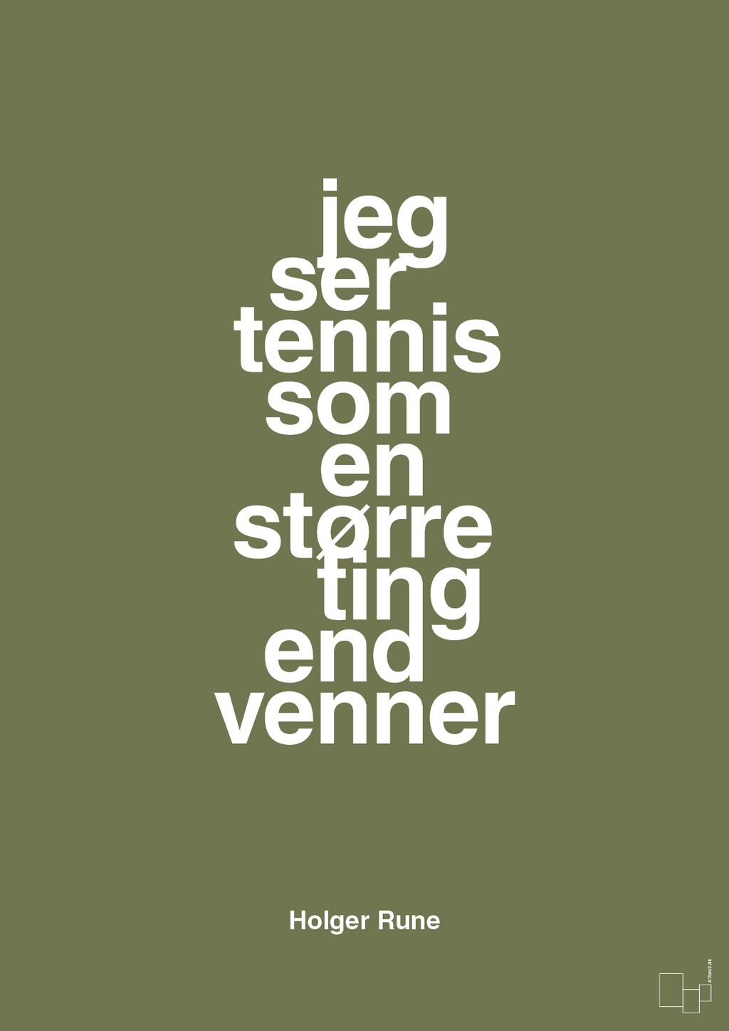 plakat: jeg ser tennis som en større ting end venner - secret meadow-Tennis-A1two3