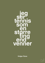 plakat: jeg ser tennis som en større ting end venner - secret meadow-Tennis-A1two3