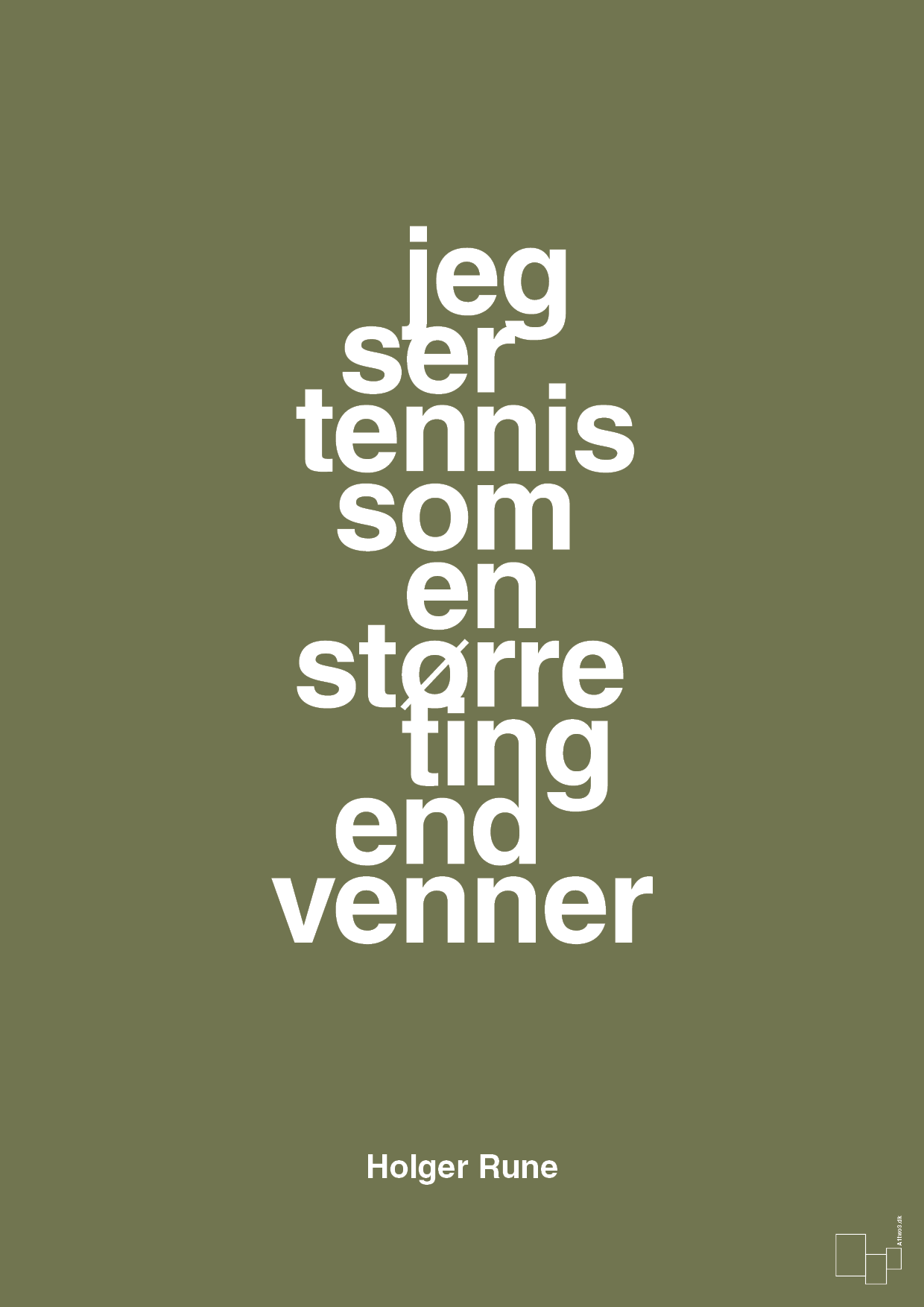 plakat: jeg ser tennis som en større ting end venner - secret meadow-Tennis-A1two3
