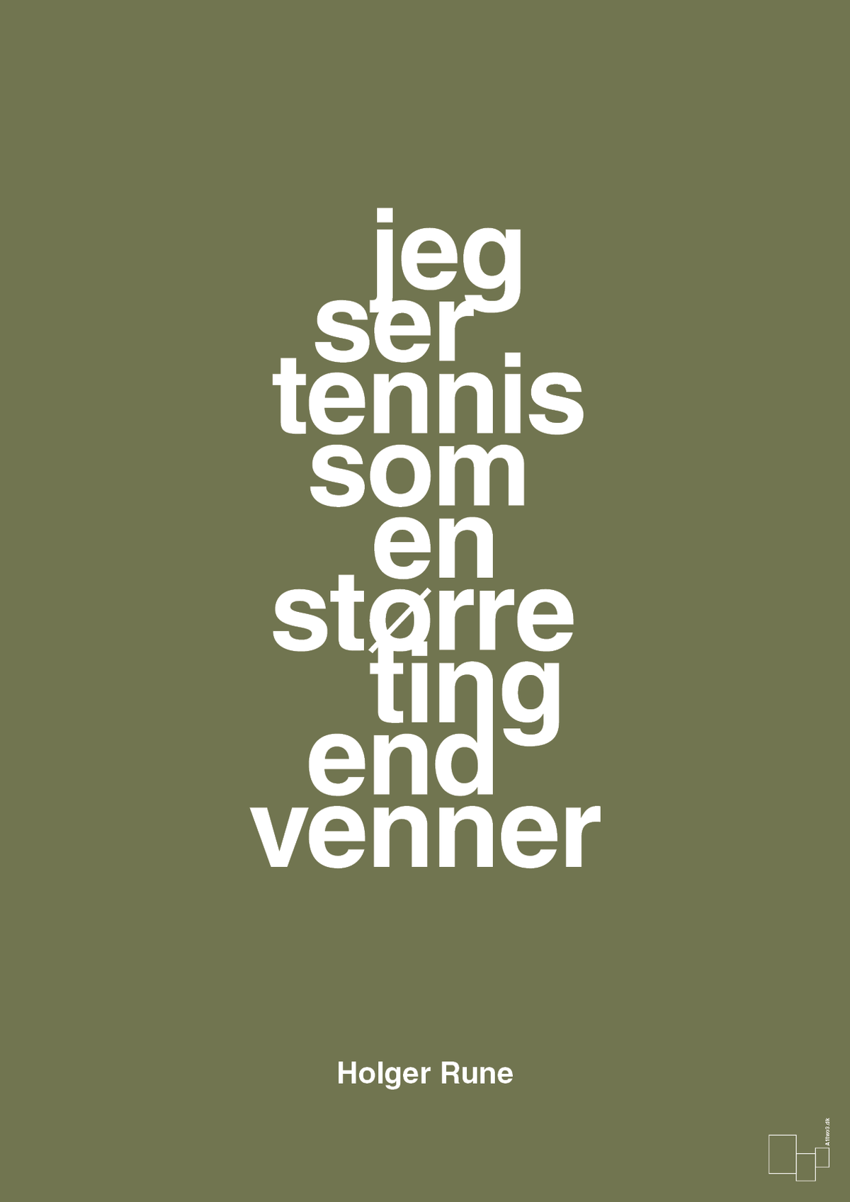 plakat: jeg ser tennis som en større ting end venner - secret meadow-Tennis-A1two3