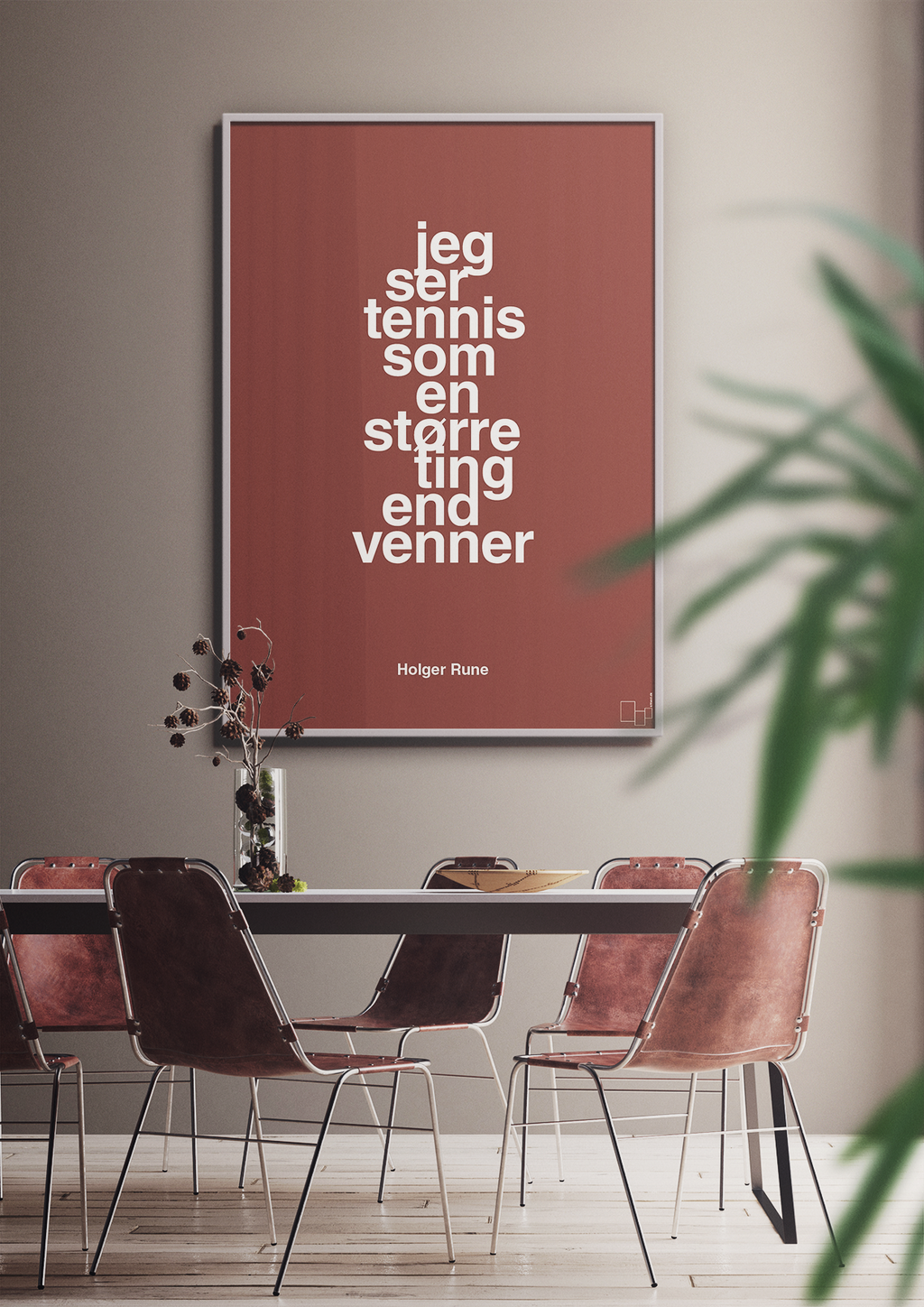 plakat: jeg ser tennis som en større ting end venner - back to nature-Tennis-A1two3