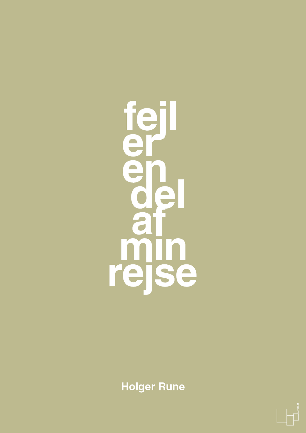 plakat: fejl er en del af min rejse - back to nature-Tennis-A1two3