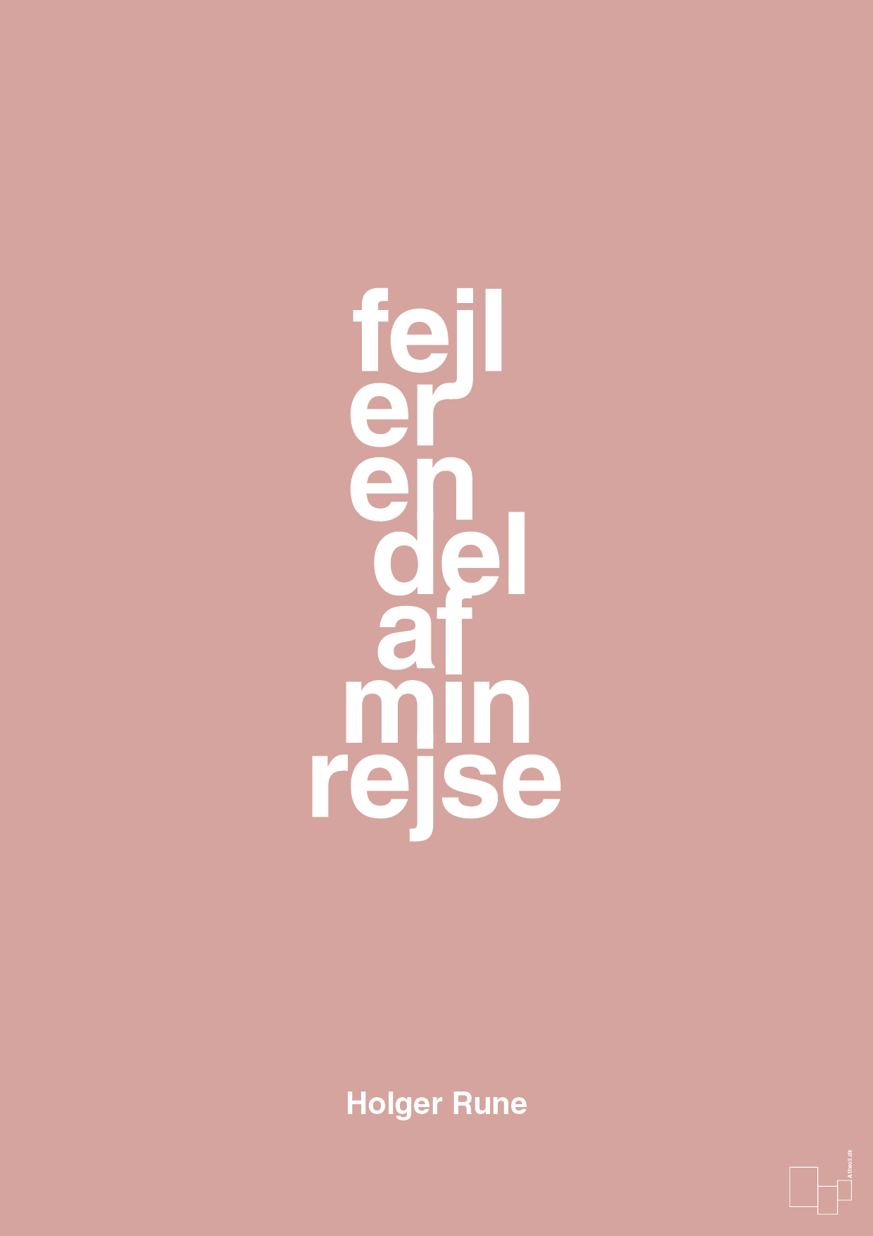 plakat: fejl er en del af min rejse - bubble shell-Tennis-A1two3