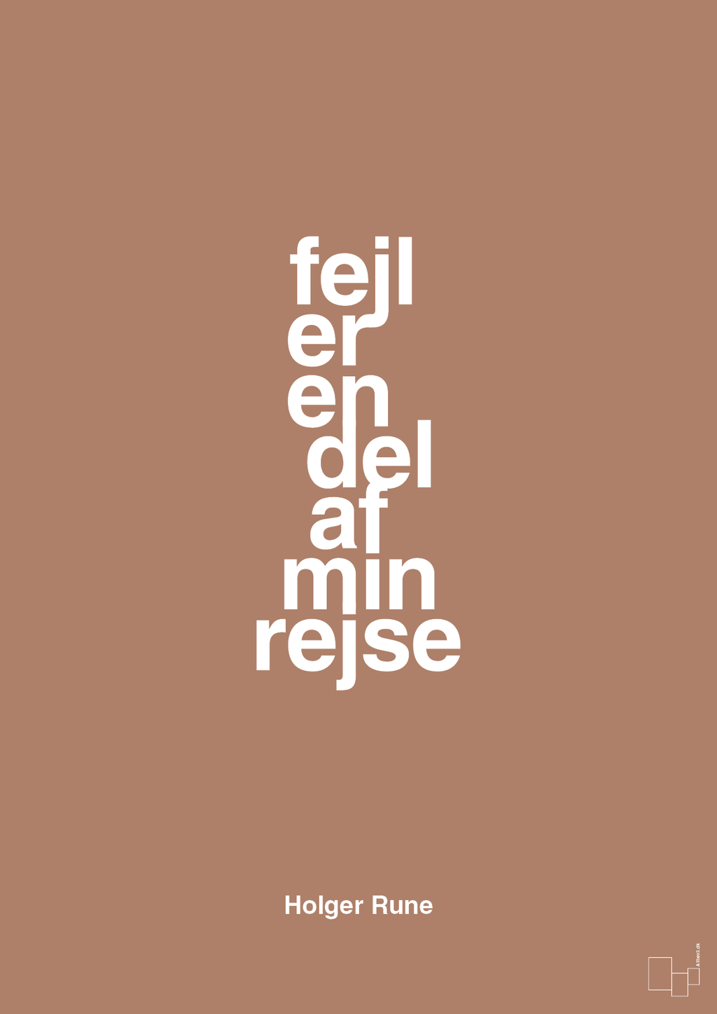plakat: fejl er en del af min rejse - cider spice-Tennis-A1two3