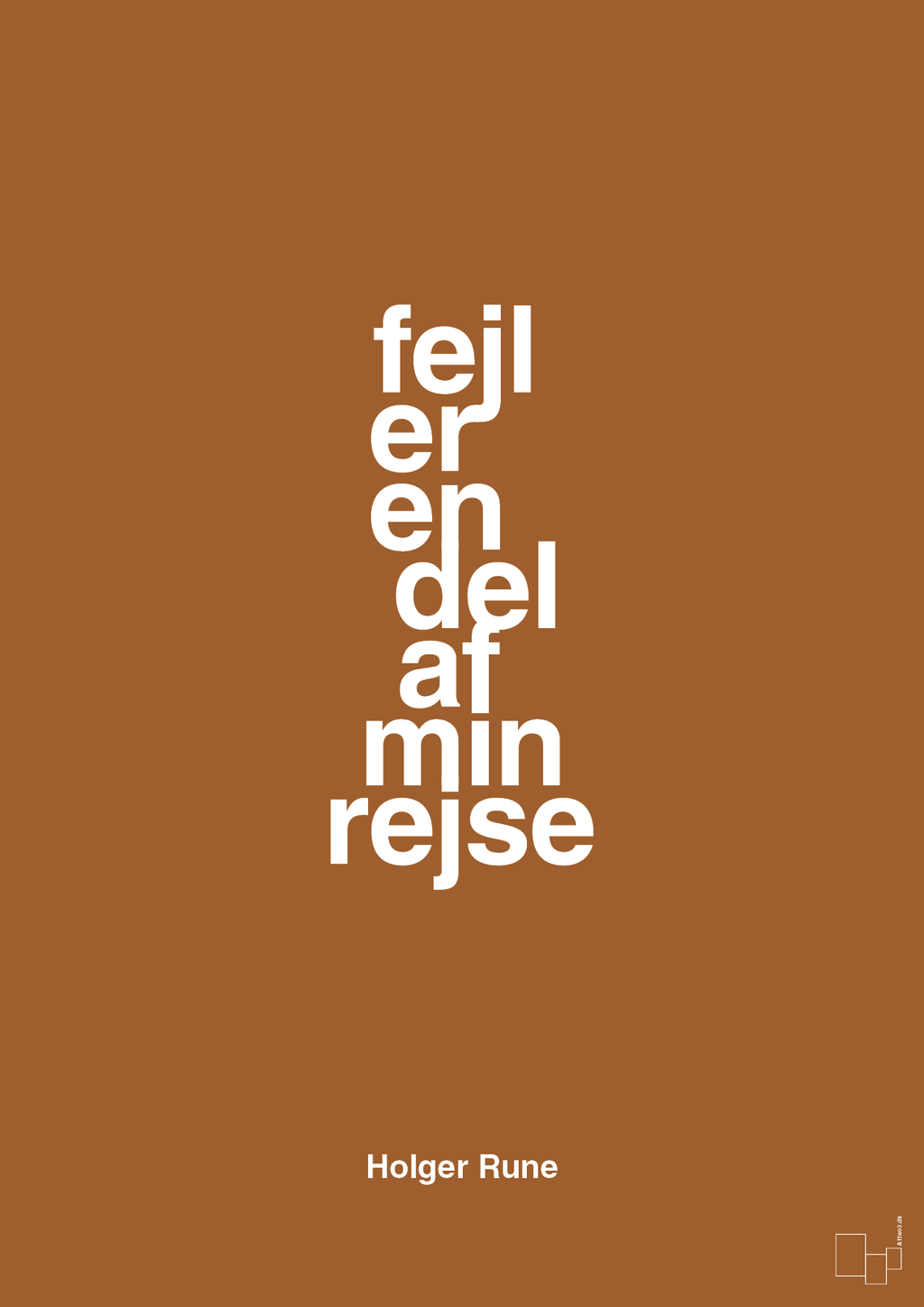 plakat: fejl er en del af min rejse - cognac-Tennis-A1two3