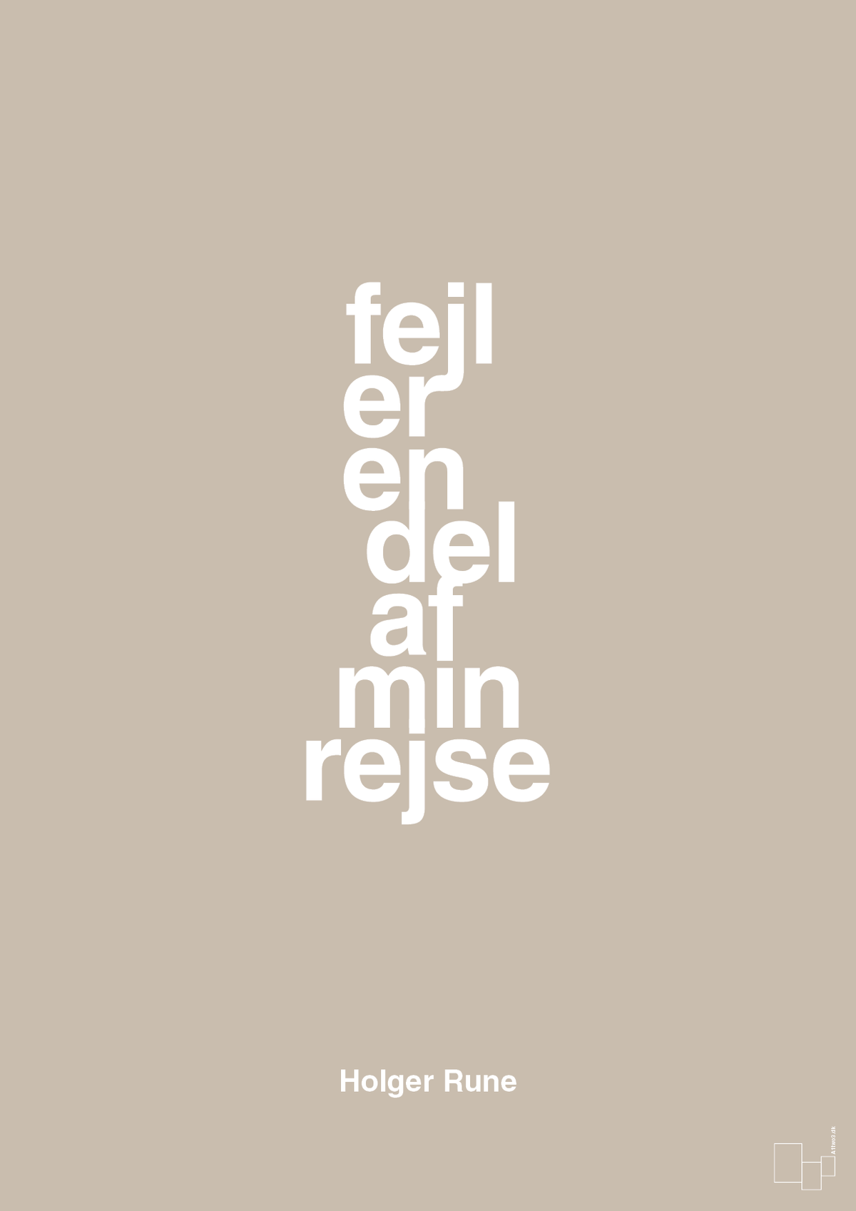 plakat: fejl er en del af min rejse - creamy mushroom-Tennis-A1two3