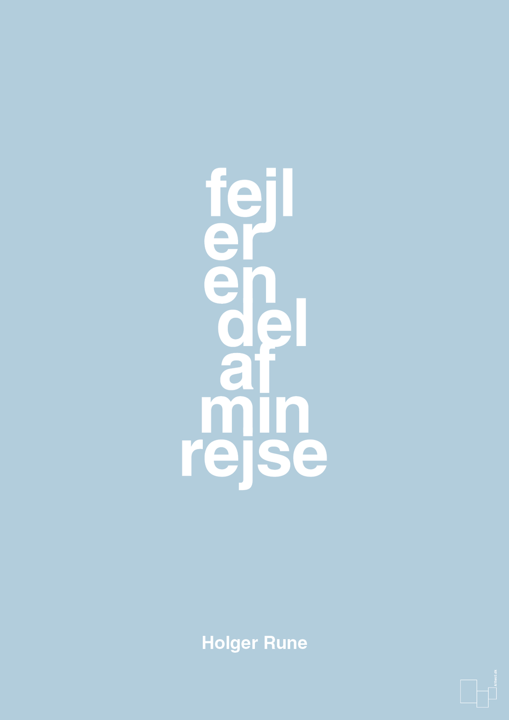 plakat: fejl er en del af min rejse - heavenly blue-Tennis-A1two3
