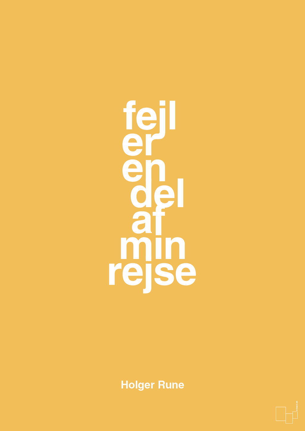 plakat: fejl er en del af min rejse - honeycomb-Tennis-A1two3