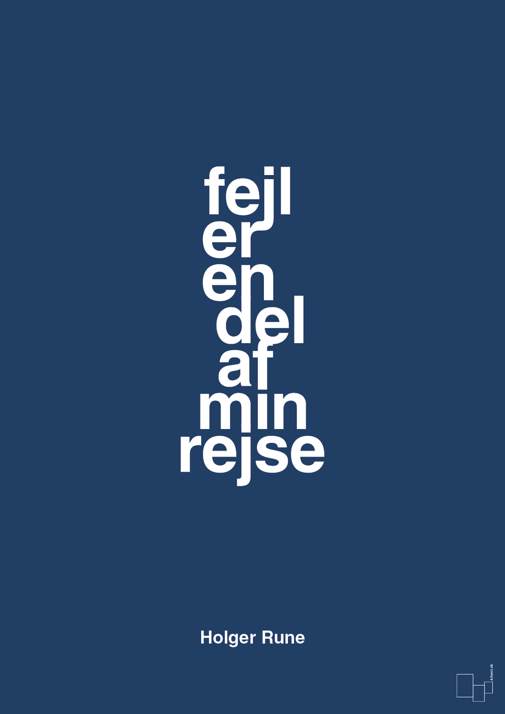 plakat: fejl er en del af min rejse - lapis blue-Tennis-A1two3