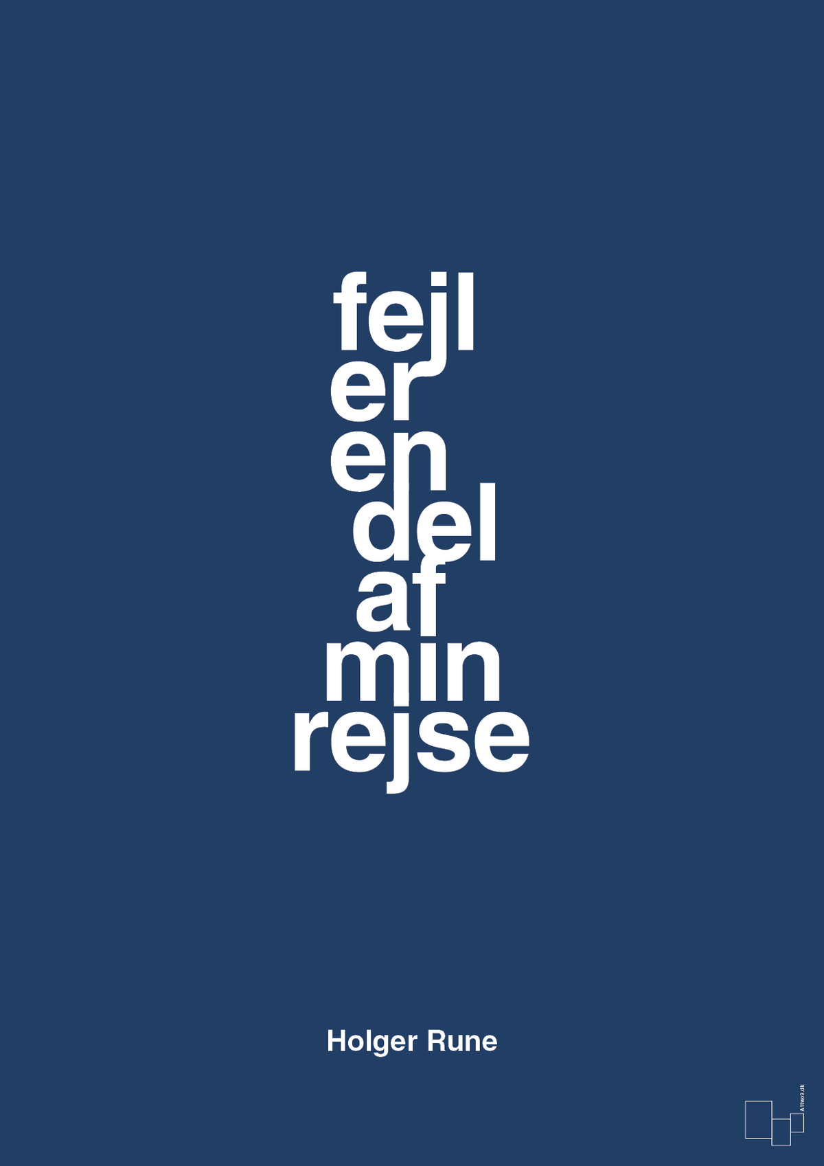 plakat: fejl er en del af min rejse - lapis blue-Tennis-A1two3