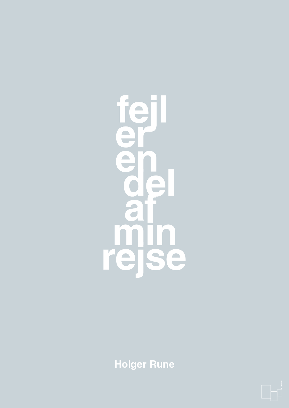 plakat: fejl er en del af min rejse - light drizzle-Tennis-A1two3