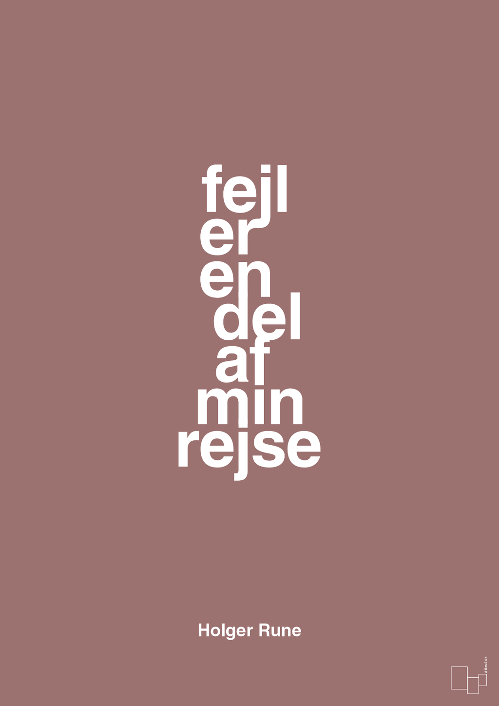 plakat: fejl er en del af min rejse - plum-Tennis-A1two3