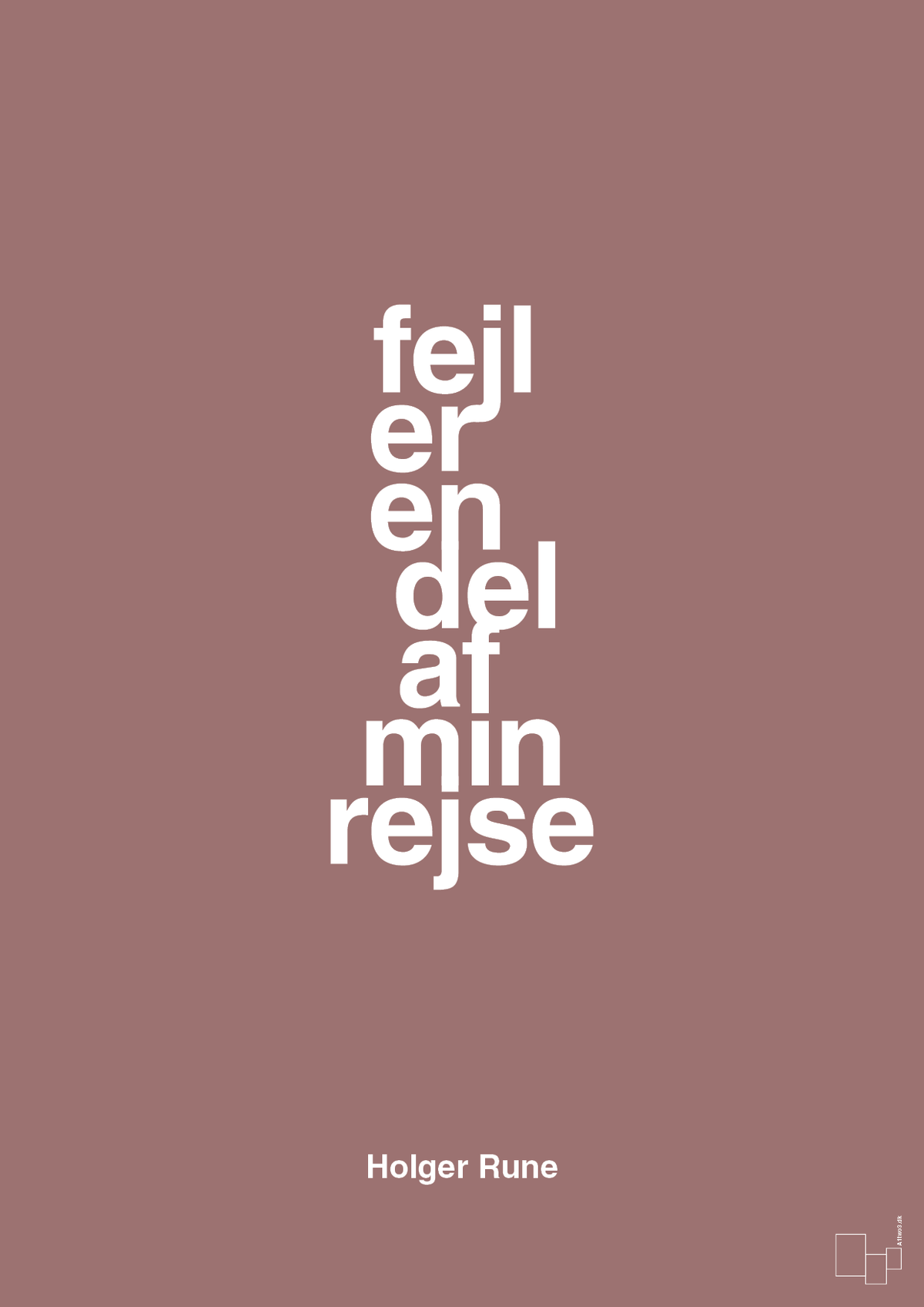 plakat: fejl er en del af min rejse - plum-Tennis-A1two3