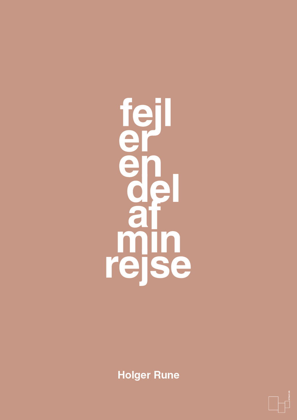 plakat: fejl er en del af min rejse - powder-Tennis-A1two3