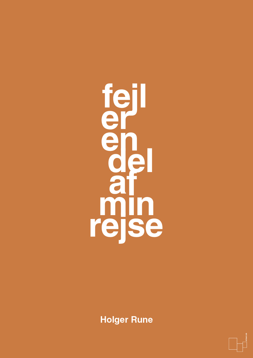 plakat: fejl er en del af min rejse - rumba orange-Tennis-A1two3