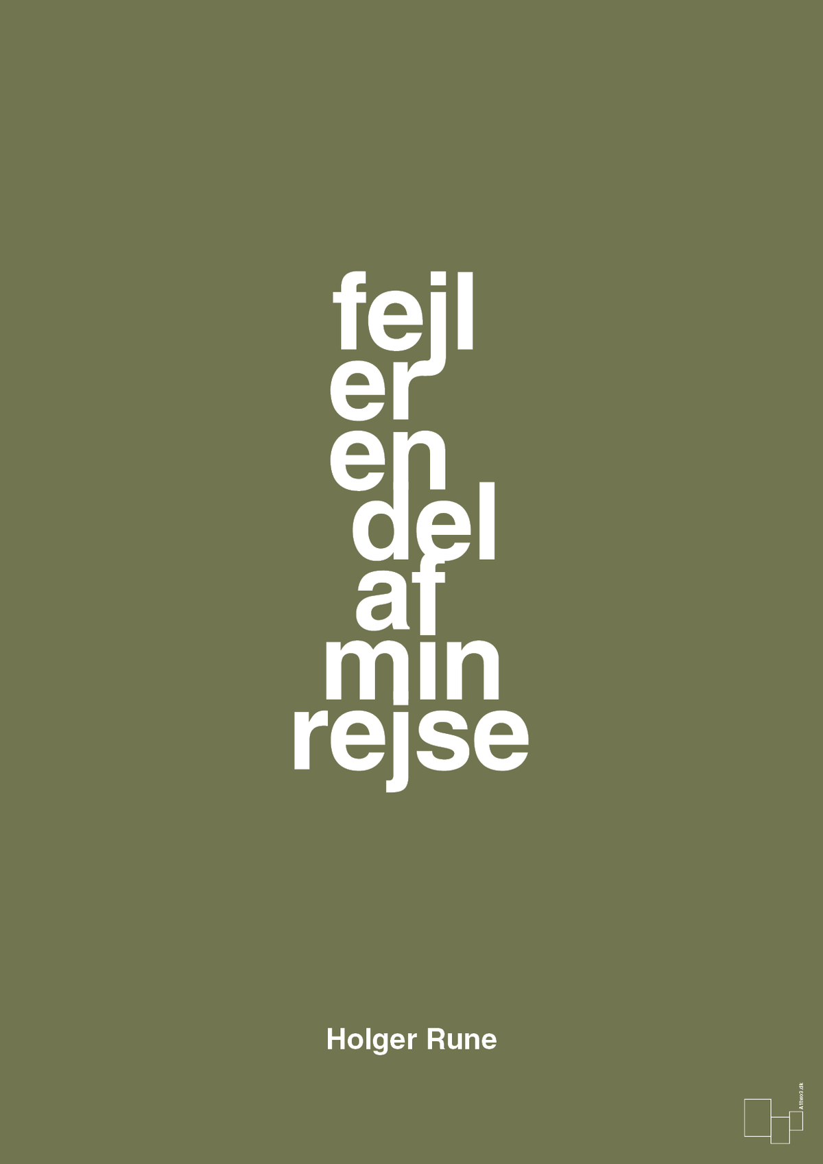 plakat: fejl er en del af min rejse - secret meadow-Tennis-A1two3