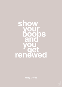 plakat: show your boobs and you get renewed