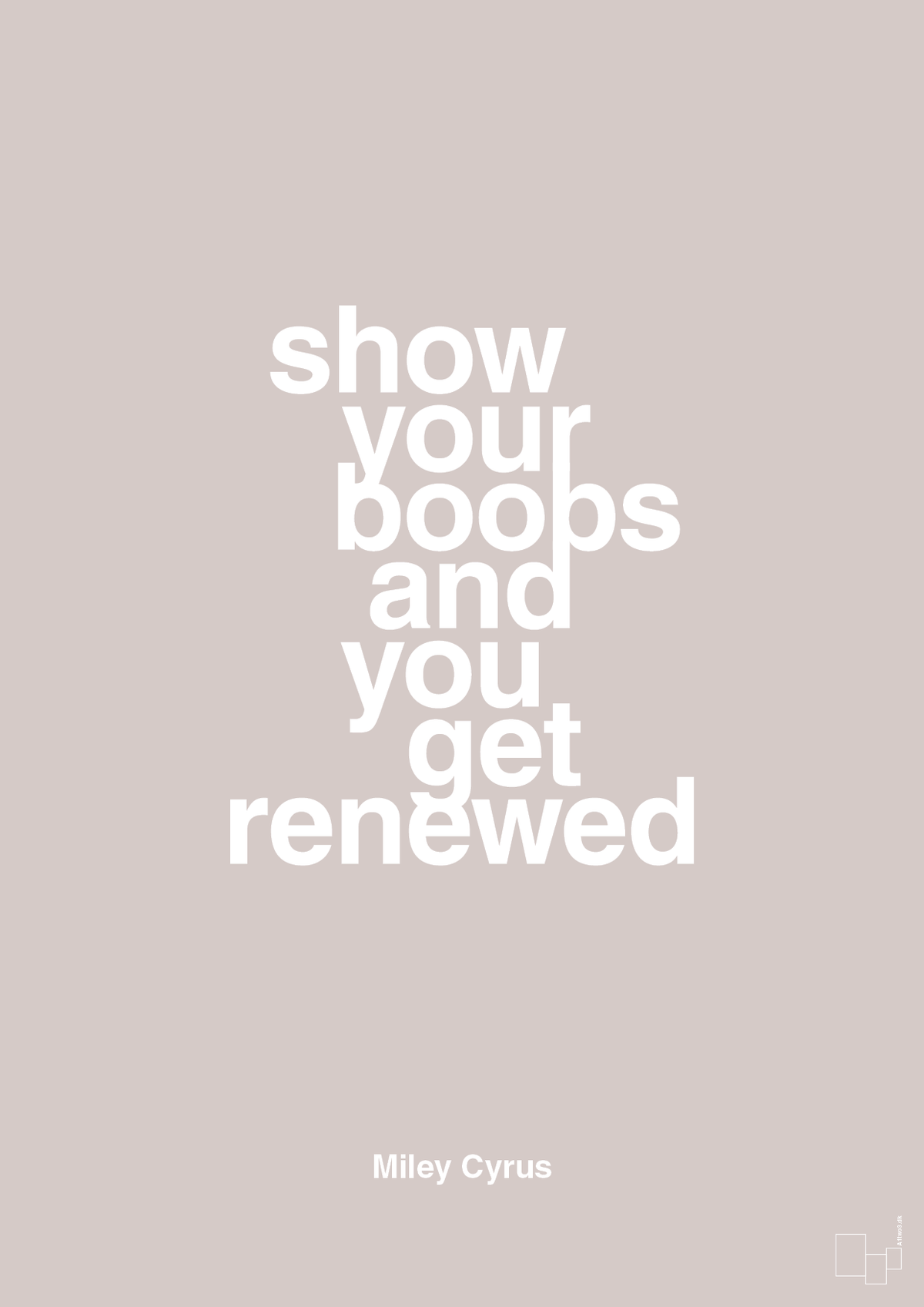 plakat: show your boobs and you get renewed - broken beige-Musiker-A1two3