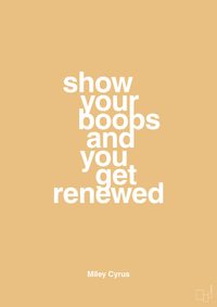 plakat: show your boobs and you get renewed