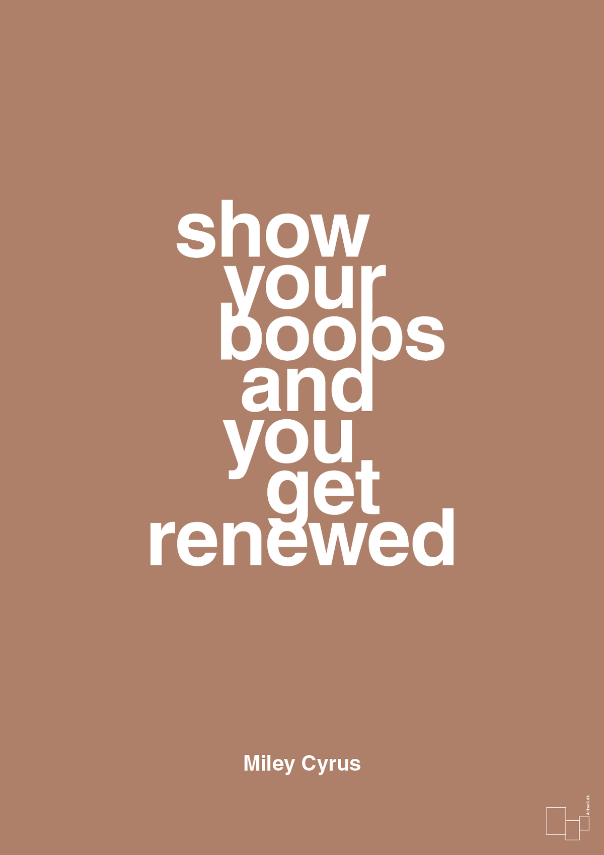 plakat: show your boobs and you get renewed - cider spice-Musiker-A1two3