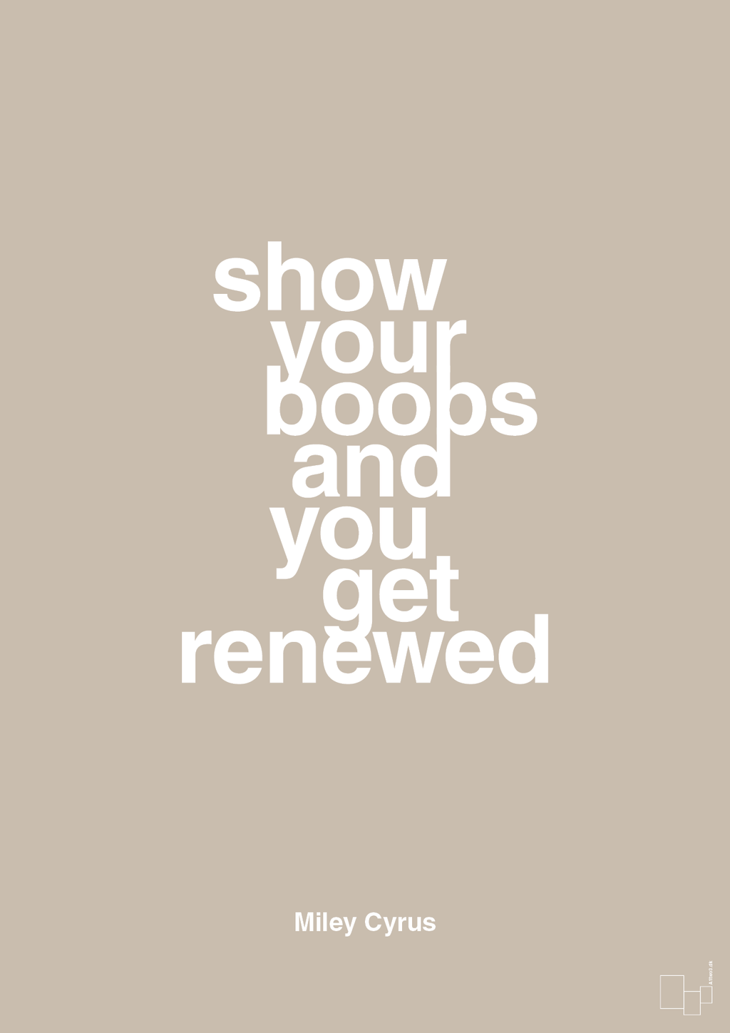 plakat: show your boobs and you get renewed - creamy mushroom-Musiker-A1two3