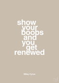 plakat: show your boobs and you get renewed - creamy mushroom-Musiker-A1two3