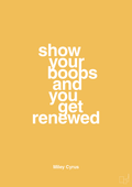 plakat: show your boobs and you get renewed - honeycomb-Musiker-A1two3