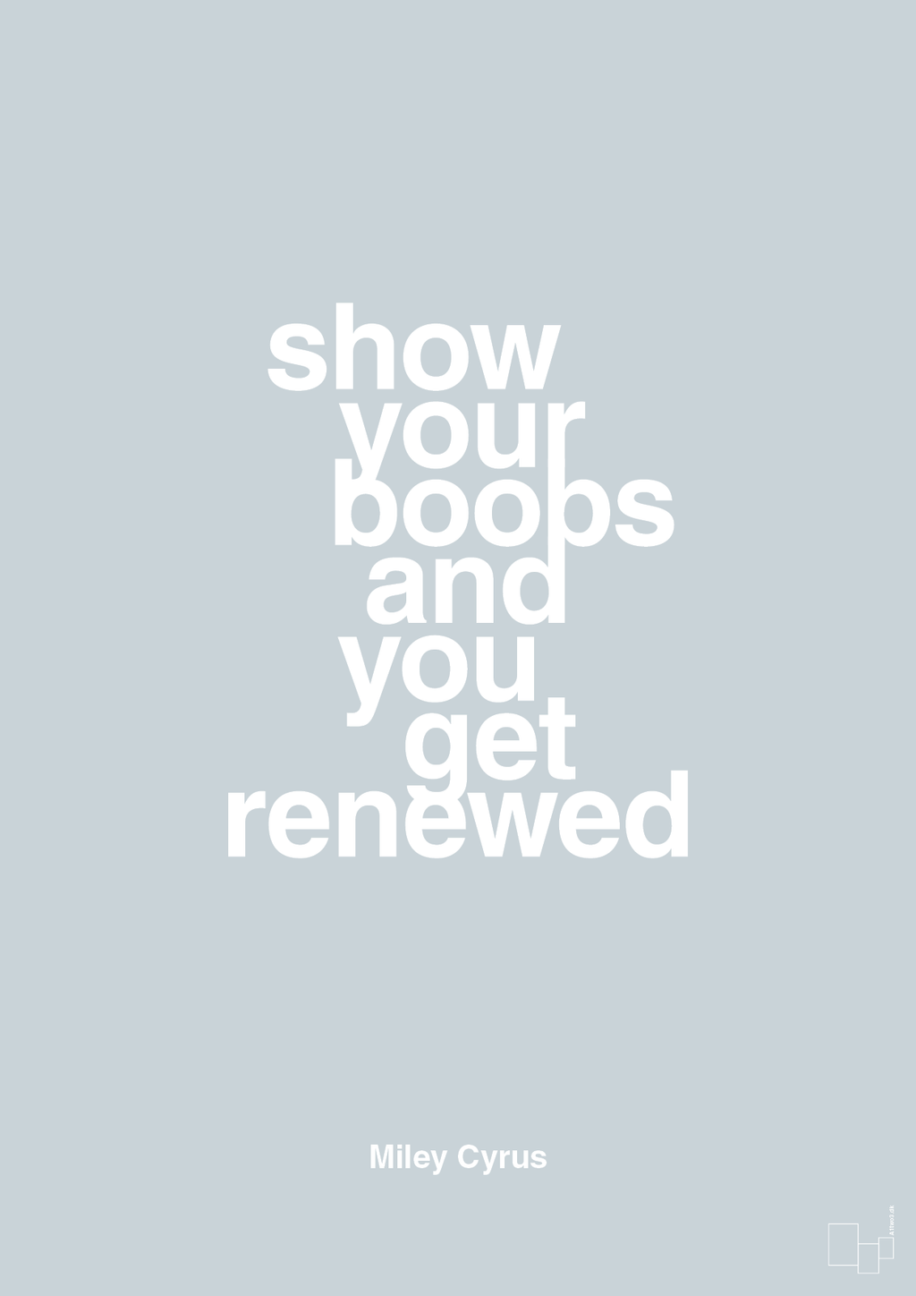 plakat: show your boobs and you get renewed - light drizzle-Musiker-A1two3